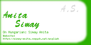 anita simay business card